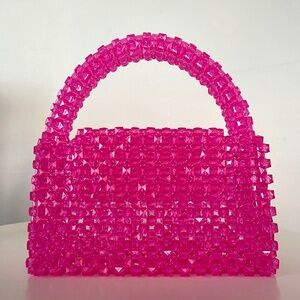 Handmade Pink Beaded Bag